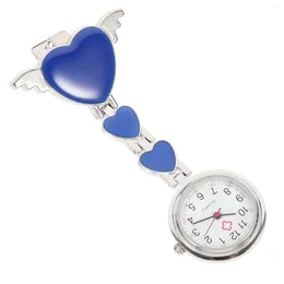Pocket Watches Watch Clip On: Nursing Fob Blue Heart On Hanging Alarm For Paramedic Students With
