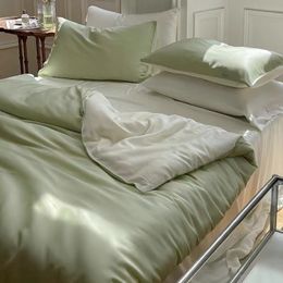 Bedding sets Fashion Top Quality Fabric Jacquard Simple Plain Home Textiles Duvet Set 231026