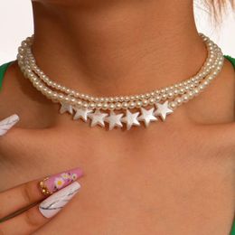 Choker In Vintage Pearl Necklace Multi Layer Short Collar For Women And Girls Holiday Gift Jewelry