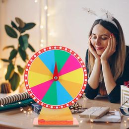 Garden Decorations Wheel Roulette Game Fortune Tabletop Color Erasable Desk Portable Rotating Roulettes Carnival Party Diy