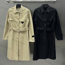 Long Windbreaker Coat Womens Detachable Two Wear Outdoor Trench Coat With Lapel Design Casual Coat