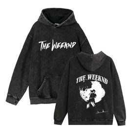 Vintage Washed Men S Hoodies Punk Rapper Print Hooded Pullover Cotton Streetwear Loose Sweatshirt Unisex Casual Y K Clothes