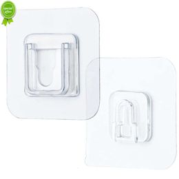 2pcs Buckle Multi-Purpose Hooks Double-sided Adhesive Wall Hooks Waterproof Suction Cup Wall Storage Holder Household Stick Hook