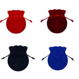 Drawstring Velvet Bag Calabash Pouch Jewelry Packaging Bags Wedding Christmas Favor Pouches Gift235A