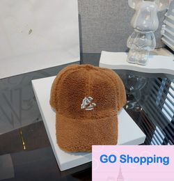 New Lamb Wool Baseball Cap Autumn and Winter Plush Warm Peaked Cap Fashion Outdoor Casual Hats