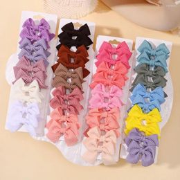 Hair Accessories Nylon Ribbon Soft Gifts Bowknot Baby Headwear Kids Hairpin Bows Cute Barrettes 10Pcs Girls Handmade Clips