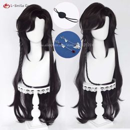 Catsuit Costumes Anime Heaven Officials Blessing Hua Cheng Tian Guan Ci Fu Cosplay Black San Lang Wig Heat Resistant Synthetic Wigs