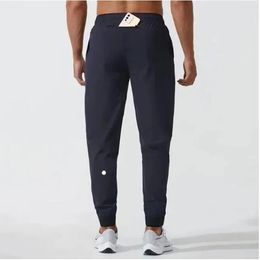 Yoga Pants LL Mens Jogger Long Pants Sport Yoga Outfit Quick Dry Drawstring Gym Pockets Sweatpants Trousers Mens Casual Elastic Waist Fitness Lu