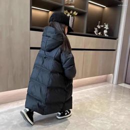 Down Coat Casual Girls Fashion Hooded Parkas Teens Winter Thicken Warm Outerwear 2023 Kids Windproof Zipper Overcoat