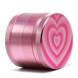 Novelty Items 2023 Pink Grinder For Girls LOVE Heart 40MM Machine Spices Grass Grinders DIY Tools Accessories Wholesale 231027