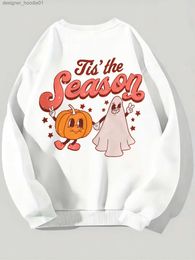 Men's Hoodies Sweatshirts Autumn And Winter Halloween Pumpkin Letter Printed Hoodie O-Neck Long Sleeve Sweatshirts Leisure Streetwear Women's Clothing L231027