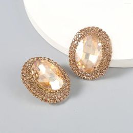 Dangle Earrings 2023 Big Heart For Women Fashion Trend Rhinestone Wedding Statement Jewellery Accessories Girls