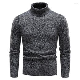 Men's Sweaters Men Turtleneck Sweater Solid Colour Sweatshirts Thick Warm Slim Fit Male Winter Pullovers