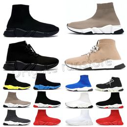 Designer Calzini piatti Stivali Balencaigaity Scarpe casual in vendita Lace Up Moda Uomo Donna Runner Sneakers High top running Allenatore di lusso Scarpe da corsa con sacchetto per la polvere