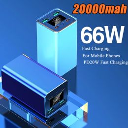 66W Super Fast Charging PD20W Power Bank 20000mAh for iPhone 13 14 Samsung Portable Battery Charger Powerbank for Xiaomi Huawei