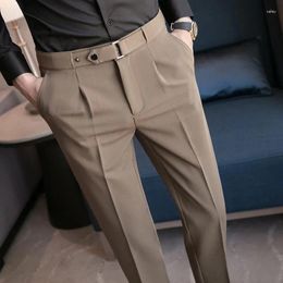 Men's Pants Spring And Autumn Fashion Trend Korean Version Handsome Design Sense High End Solid Color Versatile Casual Style