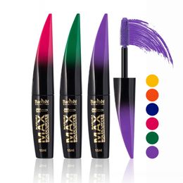 Mascara Silk Fibre Natural Long Curling Eyelash 6 Colours Cosmetics Coloured Quickdrying Nonsmudge 231027