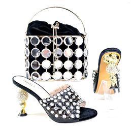 Dress Shoes Doershow Selling Black And Bags To Match Set Italy Party Pumps Italian Matching Shoe Bag For Party! HRT1-23