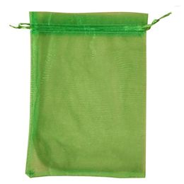 Planters 50pcs Garden Vegetable Fruit Grow Bag Plants Protection Anti Bird Drawstring Netting Candy Makeup Mesh Pouch Pest Control