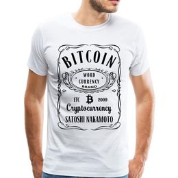 Awesome Retro Bitcoin TShirt Men Crewneck Printed Cryptocurrency Tee shirt Club Gift T shirt Cheap Unique Design Apparel Tops270y