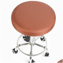 Chair Covers Simple Er Bar Round Stool Polyester Seat Dentist Hair Salon Sliper Funda Silla Drop Ers Delivery Home Garden Textiles Sas Dhzhu