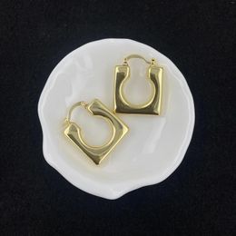 Hoop Earrings Stylish Simple Ultimate Art Deco Huggies Earring Gold Plated Big Crescent Croissant Chunky Curved Creole