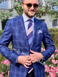 Men's Suits Blazer Set Coat Pant Latest Design Stand Lapel Wedding For Men 2 Pieces Slim Fitted Formal Elegant Bridegroom Tailcoat
