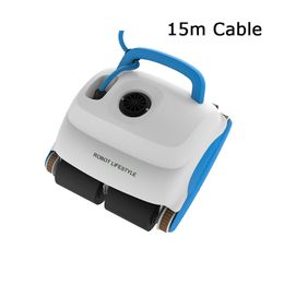 Smart robot swimming pool cleaner robotic 15m Cable piscina cleaning appliance machine auto highest power suction automatic pool vacuum cleaners