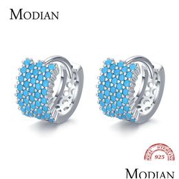 Hoop & Huggie Turquoise Elegant Earring Sier Luxury Charm Hoop Earrings For Women Wedding Jewellery Drop Delivery Jewellery Earri Dhgarden Otpjj