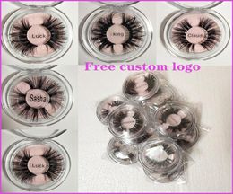 100 Mink Lashes 25mm 3D Eyelashes Extension Makeup Natural False Eyelashes Fluffy Messy Fake Eye lash Bulk Faux with Custom Box5236681