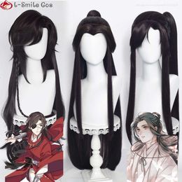 Catsuit Costumes Anime Heaven Officials Blessing Xie Hua Cheng Cosplay Wig Heat Resistant Synthetic Tian Guan Ci Fu Lian San Lang Party Wigs