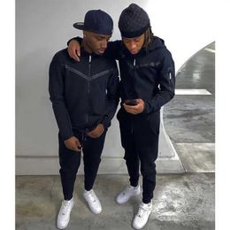 Men's Tracksuits 2022 Men's Sports Suit Cotton Brand Tech Fleece Good Quality Hoodie Male Training Wear Sweatshirt Set S318B