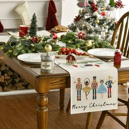 Other Event Party Supplies 1pc Christmas Nutcracker Table Runner Seasonal Winter Holiday Kitchen Decoration 231027