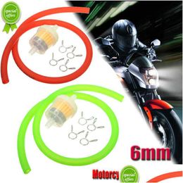 Motorcycle Fuel Filter Hose Petrol 50Cm Line Gas Oil Pipe Tube For Mini 90Cc 125Cc 140Cc Off-Road Dirt Bike Drop Delivery Dhsmk