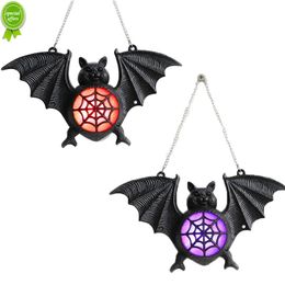 LED Halloween Decoration Glowing Bat Ghost Festival Decorative Props Colorful Light Bat Pendant Lamp Party Decor Hanging Lantern
