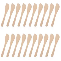 Baking Tools 20 Pcs Kitchenware Dumpling Filling Spoon Sandwich Utensils Wooden Butter Spreaders Mask Jam Cookware