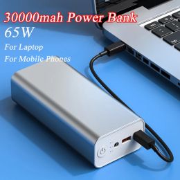 PD 65W 30000mAh Power Bank Fast Charging Powerbank for iPhone 12 13 14 Huawei Xiaomi Samsung Laptop Powerbank with 76W DC Output