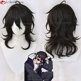 Catsuit Costumes Game Ensemble Stars Cosplay Wig ES UNDEAD Sakuma Rei Black 50cm Long Heat Resistant Hair Simulated Scalp Wigs