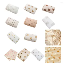 Blankets Muslin Cotton Baby Blanket For Born & Toddler 2 Layers Breathable Quilt Stroller Cover Nursery Shower Gift Dropship