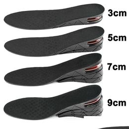 Charms Height Increase Insoles Air Shoes Cushion Lifts Inserts Men Women 3 9Cm Variable Insole Adjustable Cut Foot Pad 220610 Drop Del Dhlg9