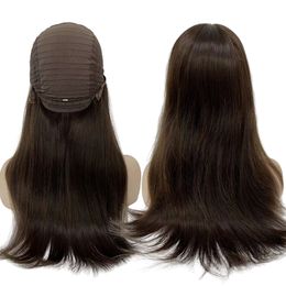 Malaysian Virgin Human Hair Brown Color #2 Kosher Wigs 130% Density Bob Style 4x4 Silk Top Jewish Glueless Wig for White Woman