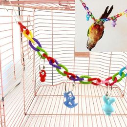 Other Bird Supplies Colourful Toy Parrot Swing Cage Climbing For Parakeet Cockatiel Budgie Lovebird 35cm