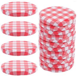 Dinnerware 40 Pcs Wide Mouth Mason Jars Regular Lids Accessory Bottle Canning Colored Iron Caps Covers