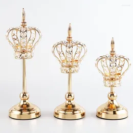 Decorative Figurines Golden Crown Ornaments Luxury Living Room Decoration Home European Sculpture Table Decorations Aesthetic Metal Crafts