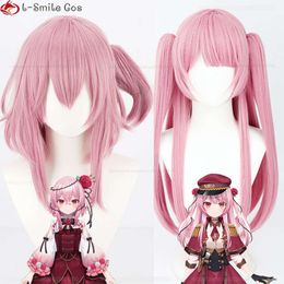 Catsuit Costumes Lovelock Vtuber NIJISANJI Obsydia Rosemi Sama Cosplay Pink Heat Resistant Hair Thornyboys Wigs + Wig Cap