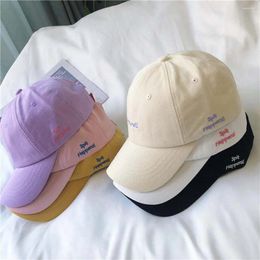 Ball Caps Korean Hip-Hop Letter Simple Male Women Sun Hat Embroidery Baseball Sport