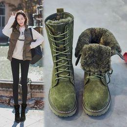 Boots women winter boots thicken fur snow womens leather shoes soft bottom high top ladies nonslip 231026