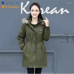 Hunting Jackets Women's Outdoor Hooded Military Coat Camping Hiking Tactical Jacket Army Green Cotton Warm Sports Outwear Women