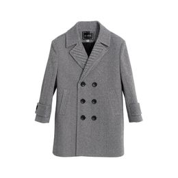 Куртки для мальчиков и девочек, зимнее толстое теплое шерстяное пальто, детская ветрозащитная уличная длинная куртка, детская шерстяная куртка для дня рождения, 231026