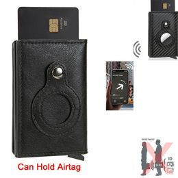 Rfid Card Holder Men Wallets Money Bag Male Black Short Purse Small Leather Slim Wallet Mini Wallets For Airtag Air Tag244c